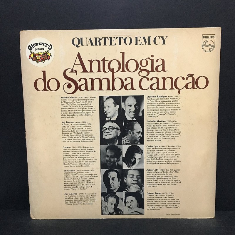 Lp Quarteto Em Cy Antologia Do Samba Canção